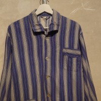 ストライプパジャマシャツ　Lサイズ相当　ネイビー　４つボタン　1848 | Vintage.City 古着屋、古着コーデ情報を発信