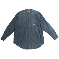 90s Calvin Klein Jeans no collar chambray shirt | Vintage.City Vintage Shops, Vintage Fashion Trends