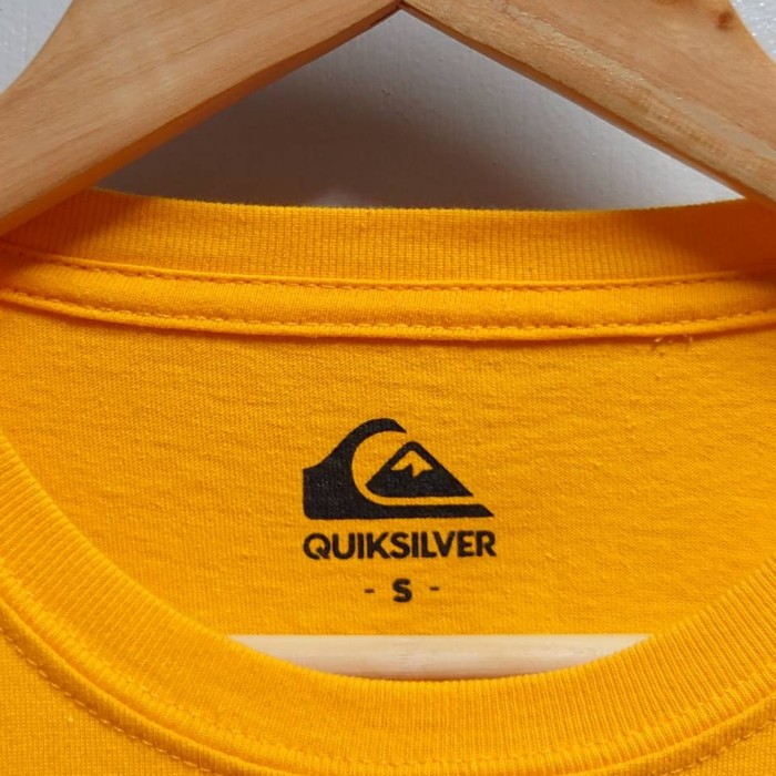 QUIKSILVER 両面 ロゴ プリント Tシャツ イエロー S | Vintage.City 古着屋、古着コーデ情報を発信
