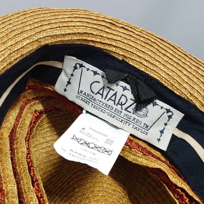 CATARZI イタリア製 レース 切り替え ペーパー ハット 帽子 カタルツィ | Vintage.City 빈티지숍, 빈티지 코디 정보