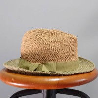 bettina イタリア製 リボン付き ツートン ペーパー ハット M 帽子 | Vintage.City 古着屋、古着コーデ情報を発信