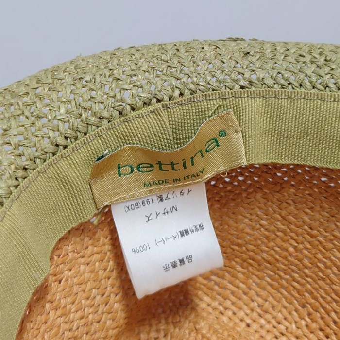 bettina イタリア製 リボン付き ツートン ペーパー ハット M 帽子 | Vintage.City 빈티지숍, 빈티지 코디 정보