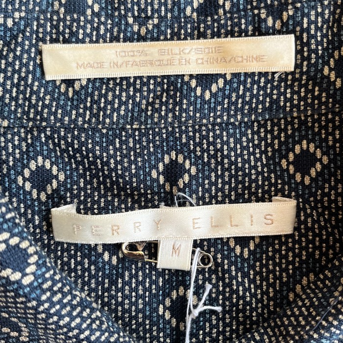"PERRY ELLIS" patterned silk shirt | Vintage.City 古着屋、古着コーデ情報を発信