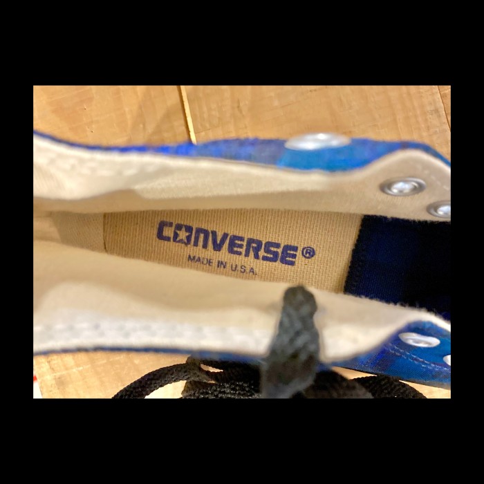 converse（コンバース） ALL STAR（オールスター） FLAID Hi チェック 青 5.5 24.5cm 90s USA 228 | Vintage.City 古着屋、古着コーデ情報を発信