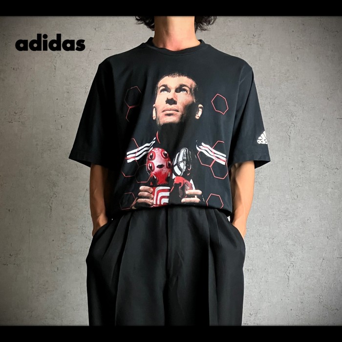 【英国製】90s-00s Adidas ジダン Tシャツ