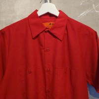 RED KAP(レッドキャップ)半袖ワークシャツ　デッドストック　レッド　Мサイズ　ホンジュラス　ポリ、コットン　138 | Vintage.City 古着屋、古着コーデ情報を発信