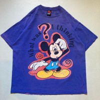 90s〜 Disney Mickey T-shirt 「what was I thinking 」ディズニー　ミッキー　Tシャツ　プリントTシャツ ミッキーTシャツ 半袖Tシャツ | Vintage.City 빈티지숍, 빈티지 코디 정보