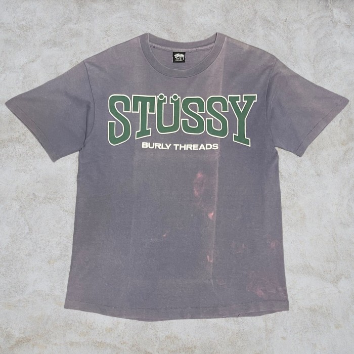 80's~90's old stussy “BURLY THREADS” Tee | Vintage.City