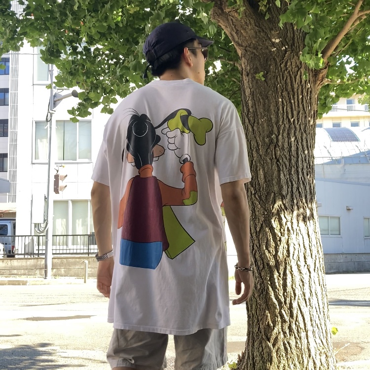 90s グーフィー プリント Tシャツ XL ゲーム アニメ ディズニー 企業