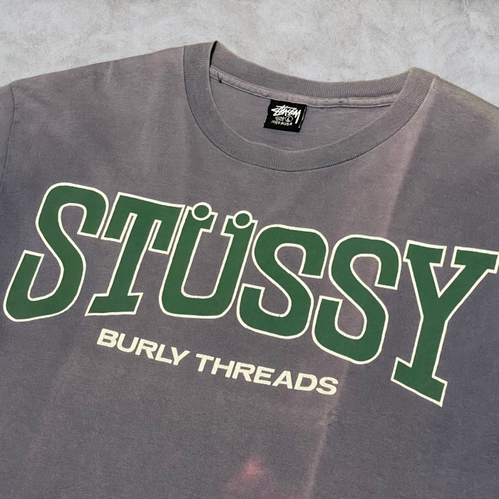 80's~90's old stussy “BURLY THREADS” Tee | Vintage.City