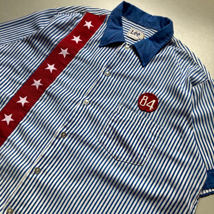 80s Lee stripes S/S shirt 80年代　リー　ストライプシャツ　半袖シャツ | Vintage.City 古着屋、古着コーデ情報を発信