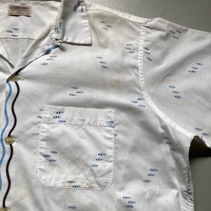 50s ARROW O/C shirt 50年代　オープンカラーシャツ　開襟シャツ　半袖シャツ | Vintage.City 古着屋、古着コーデ情報を発信