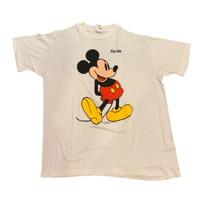 素材綿100%ミッキーマウス 80s 90s  ビンテージ Disney 長袖 Tシャツ