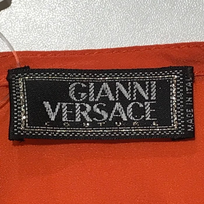 versace/no sleeve/blouse/orange/ヴェルサーチ/ノースリーブ/ブラウス/オレンジ | Vintage.City 古着屋、古着コーデ情報を発信