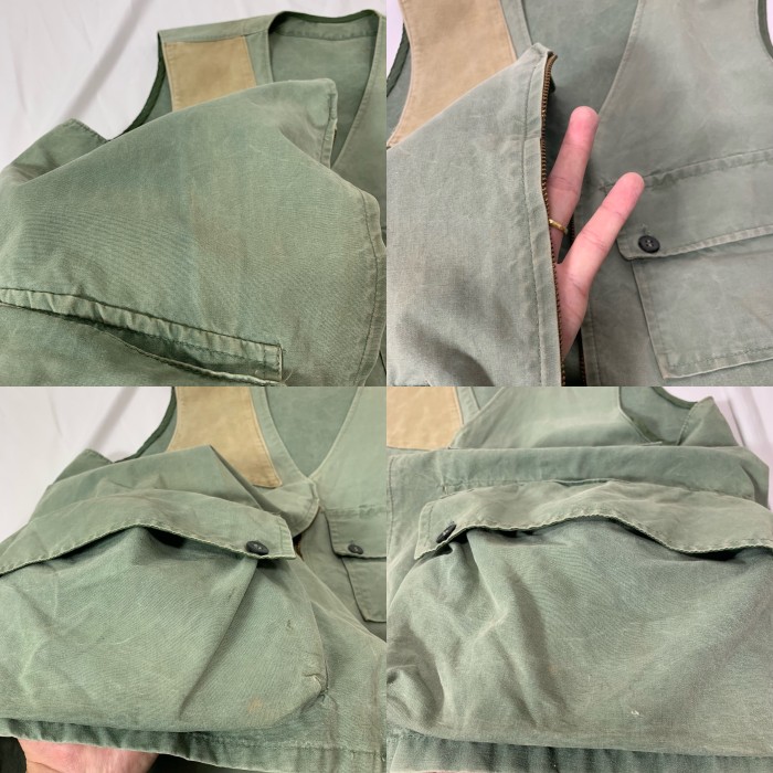 vintage old 60s 70s manufrance Hunting Vest MADE IN FRANCE ハンティングベスト フランス製 メンズ レディース size 46 グリーン ビンテージ ヴィンテージ | Vintage.City 古着屋、古着コーデ情報を発信