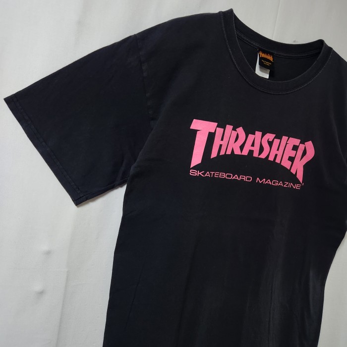 THRASHER　スラッシャー　ロゴ Tシャツ　メキシコ製　半袖　黒　サイズL | Vintage.City 빈티지숍, 빈티지 코디 정보