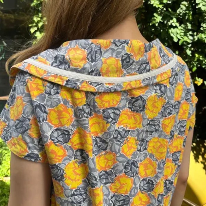 50's yellow flower one-piece | Vintage.City 古着屋、古着コーデ情報を発信