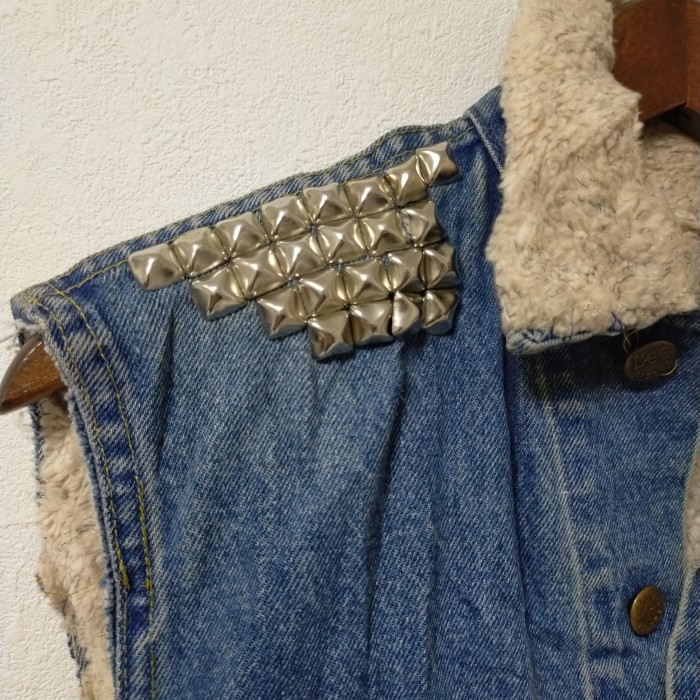 customized vintage denim vest LEE | Vintage.City 古着屋、古着コーデ情報を発信