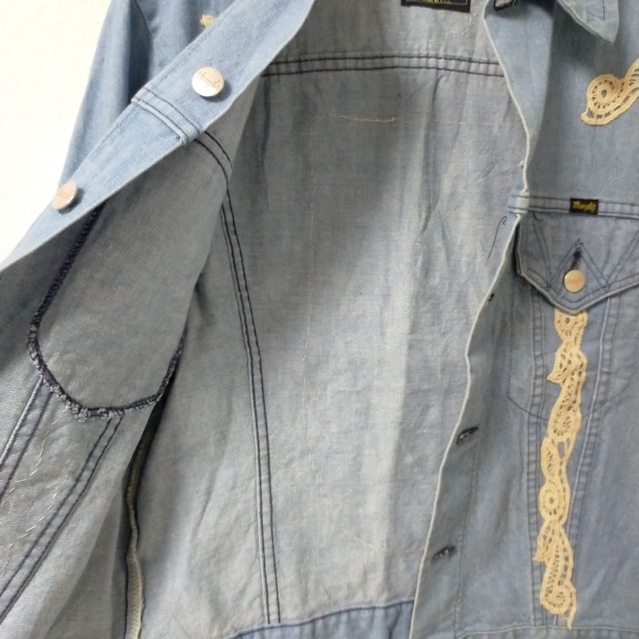 kilt customized vintage denim jacket Wrangler | Vintage.City 빈티지숍, 빈티지 코디 정보