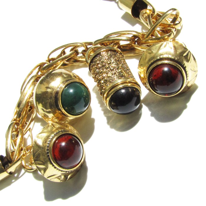 80s Vintage gold charm bracelet | Vintage.City 古着屋、古着コーデ情報を発信