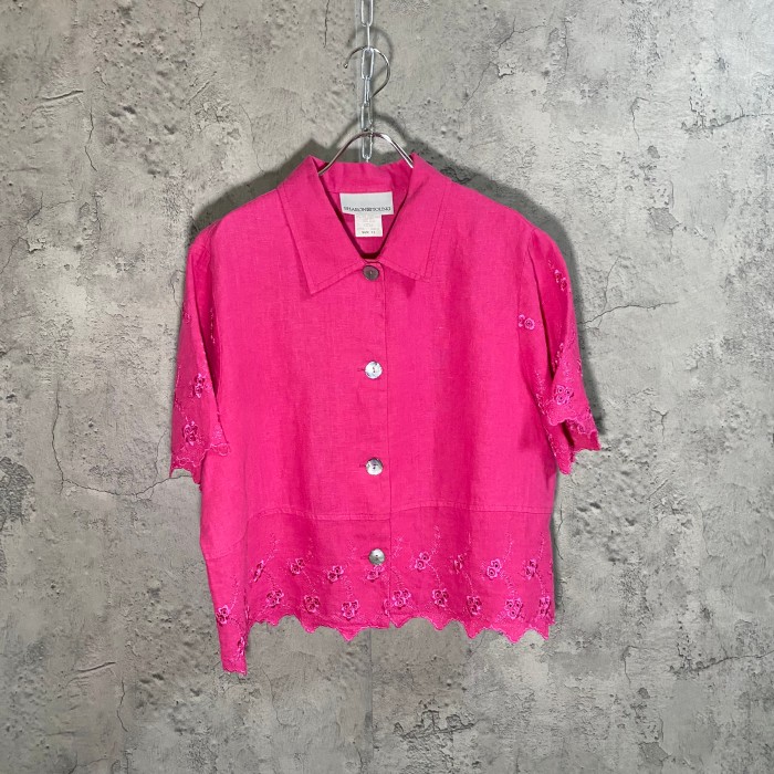 linen embroidery shirt | Vintage.City 古着屋、古着コーデ情報を発信