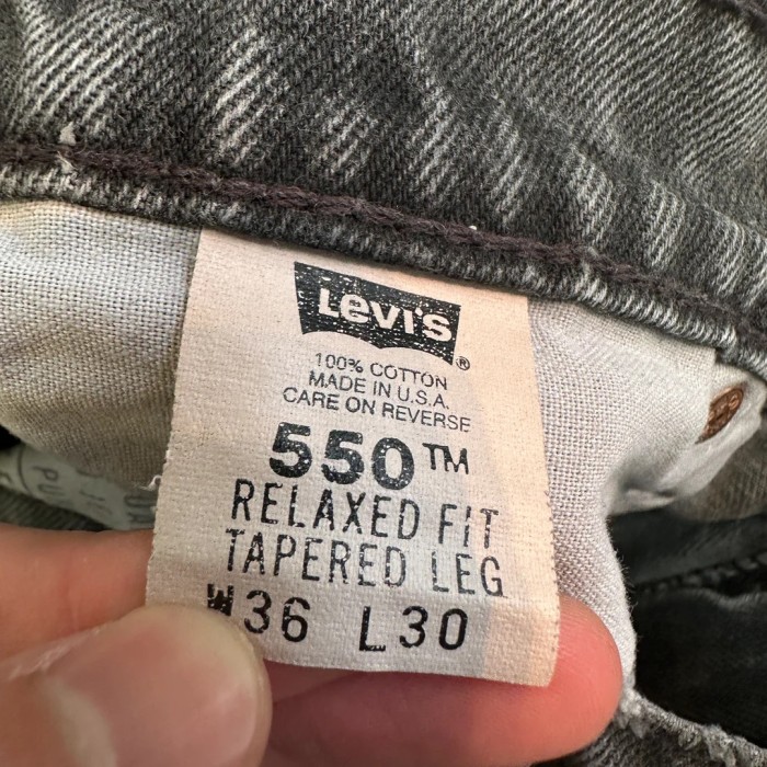 90’s levi's 550 black denim pant 650 | Vintage.City 古着屋、古着コーデ情報を発信