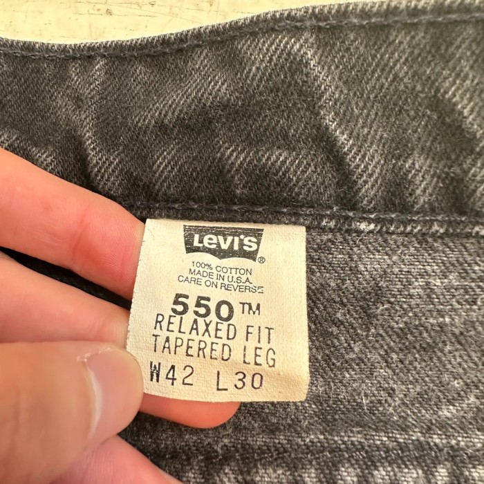 90’s levi's 550 black denim pant 645 | Vintage.City 古着屋、古着コーデ情報を発信