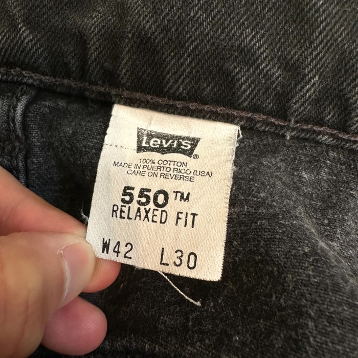 90’s levi's 550 black denim pant 646 | Vintage.City 古着屋、古着コーデ情報を発信