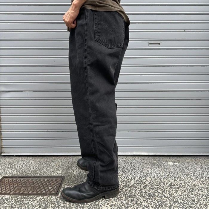 90’s levi's 550 black denim pant 646 | Vintage.City 古着屋、古着コーデ情報を発信