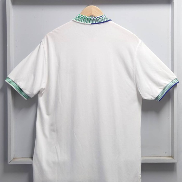 90’s KENZO GOLF ロゴ 刺繍 リブ柄 ポロシャツ ホワイト | Vintage.City 빈티지숍, 빈티지 코디 정보