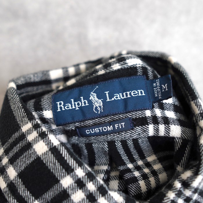 Ralph Lauren ラルフローレン 長袖シャツ ネルシャツ ブラック ロゴ刺繍 M~Lサイズ相当 | Vintage.City 빈티지숍, 빈티지 코디 정보