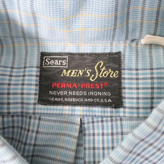VINTAGE 70s L Button down shirt -Sears- | Vintage.City 빈티지숍, 빈티지 코디 정보