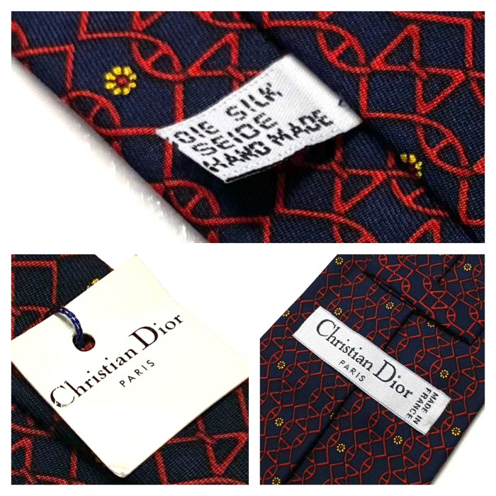 未使用 フランス製 オールド Christian Dior 総柄ネクタイ シルク100% | Vintage.City 古着屋、古着コーデ情報を発信