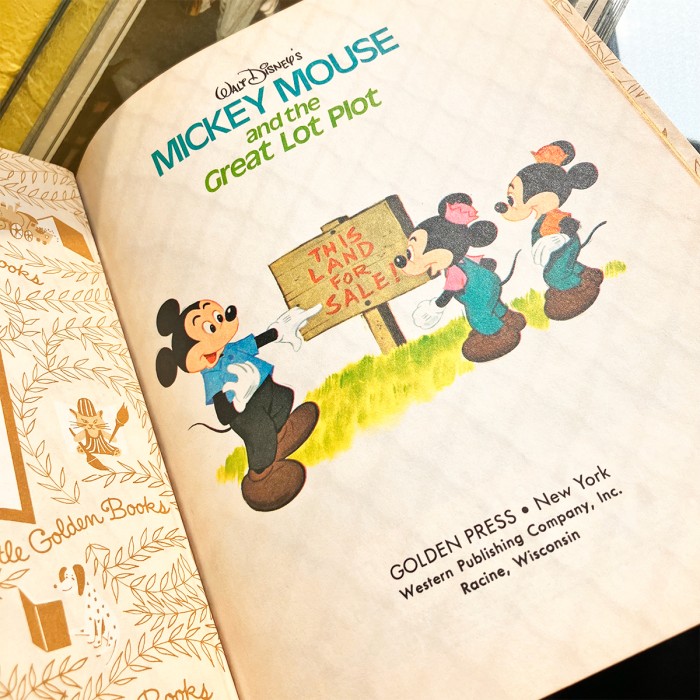 1974s USA Walt Disney's「 MICKEY MOUSE AND THE GREAT LOT PLOT」 Vintage Picture Book | Vintage.City 빈티지숍, 빈티지 코디 정보