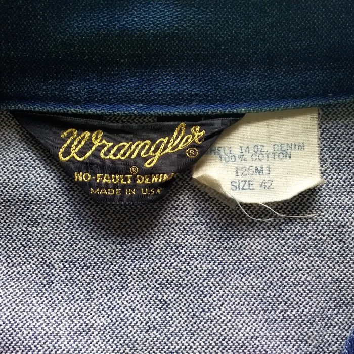 80s wrangler  126MJ  デニムジャケット size42 | Vintage.City 古着屋、古着コーデ情報を発信