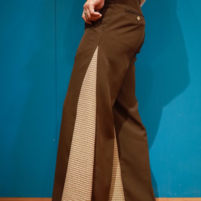 REMAKE Kimono docking slacks “brown pattern” | Vintage.City 古着屋、古着コーデ情報を発信