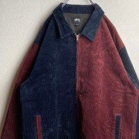 STUSSY 2tone corduroy jacket size M | Vintage.City 古着屋、古着コーデ情報を発信