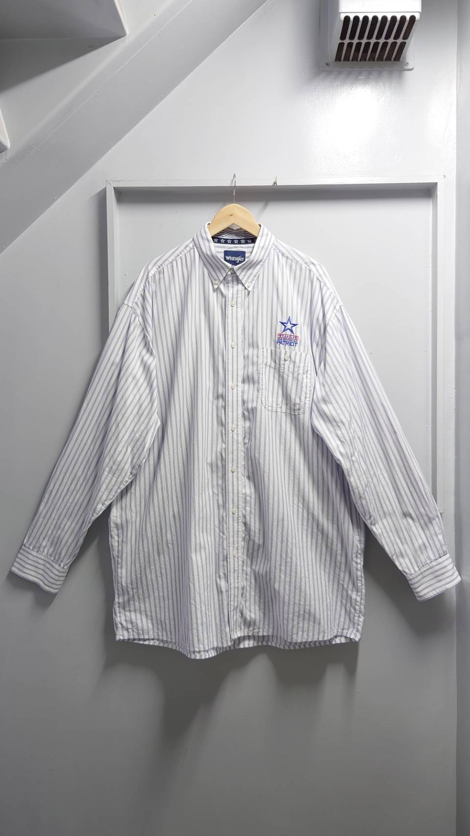 90's Wrangler NATIONAL PATRIOT ストライプシャツ | Vintage.City