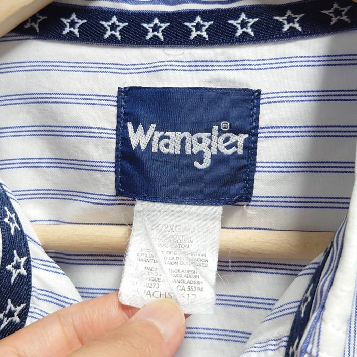 90’s Wrangler NATIONAL PATRIOT ストライプシャツ | Vintage.City 빈티지숍, 빈티지 코디 정보