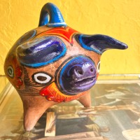 Vintage Mexican Folk Art Ceramic Pottery Flying Piggy Bank | Vintage.City Vintage Shops, Vintage Fashion Trends