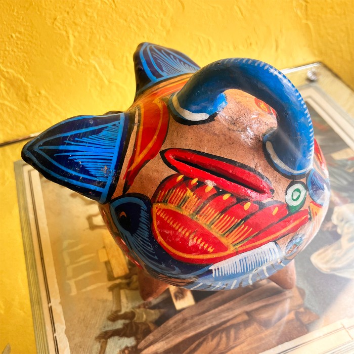 Vintage Mexican Folk Art Ceramic Pottery Flying Piggy Bank | Vintage.City 빈티지숍, 빈티지 코디 정보