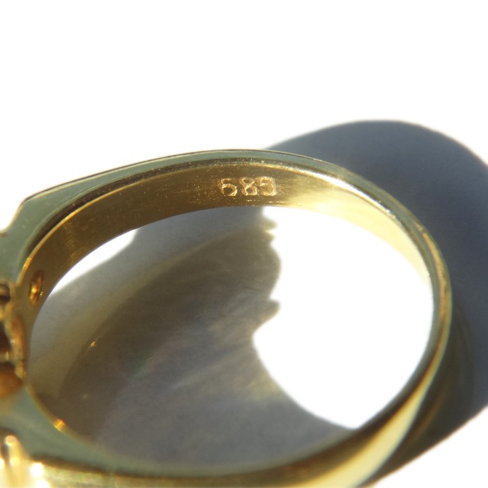 K14 585 Gold Vintage Zirconia Ring | Vintage.City 古着屋、古着コーデ情報を発信