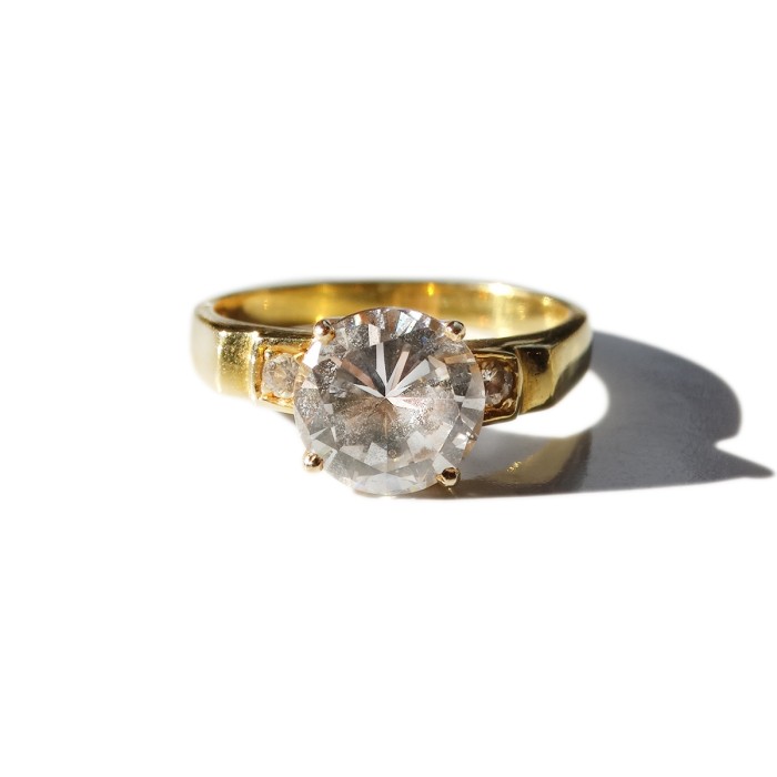 K14 585 Gold Vintage Zirconia Ring | Vintage.City Vintage Shops, Vintage Fashion Trends