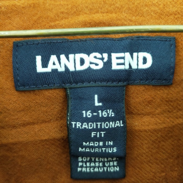 LAND'S END ランズエンド ボタンダウン 長袖シャツ コットン 胸ポケット ブラウン | Vintage.City 古着屋、古着コーデ情報を発信