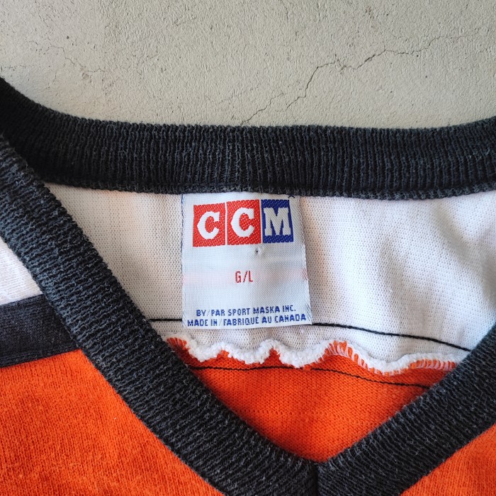 90s CCM NHL フィラデルフィア フライヤーズ Vネック スウェット | Vintage.City 古着屋、古着コーデ情報を発信
