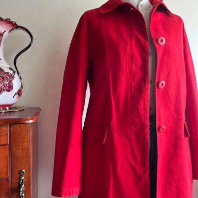 simple red handsome coat/真っ赤なシンプルでハンサムなヴィンテージコート | Vintage.City 古着屋、古着コーデ情報を発信