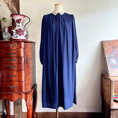 vintage dress navy mini dot/ネイビーミニドットレトロワンピース | Vintage.City 古着屋、古着コーデ情報を発信