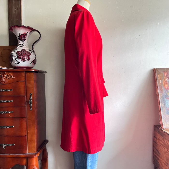 simple red handsome coat/真っ赤なシンプルでハンサムなヴィンテージコート | Vintage.City 古着屋、古着コーデ情報を発信