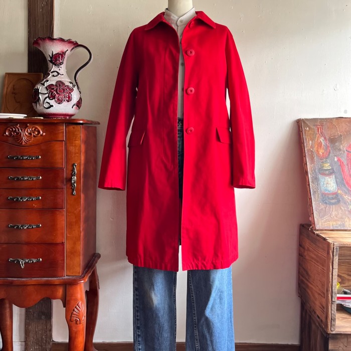 simple red handsome coat/真っ赤なシンプルでハンサムなヴィンテージコート | Vintage.City 빈티지숍, 빈티지 코디 정보