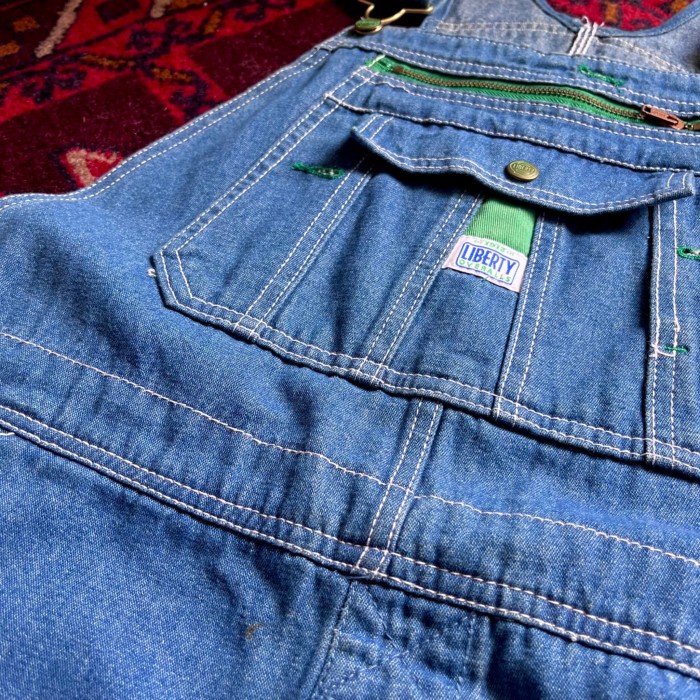 再入荷'LIBERTY' overalls / US used レトロブルーのゆるサイズオーバーオール | Vintage.City 古着屋、古着コーデ情報を発信